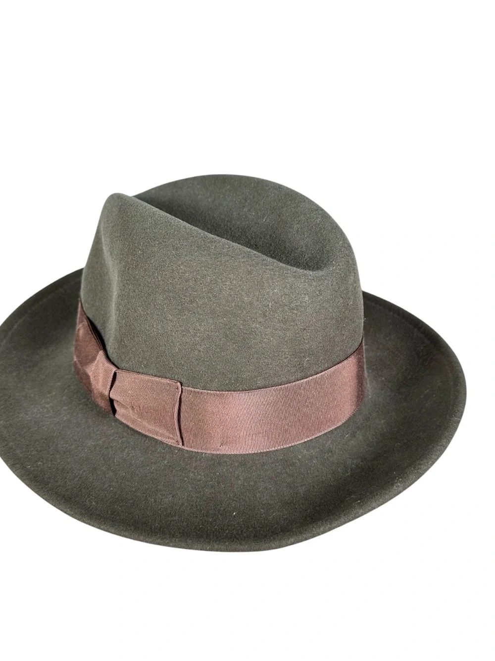 VINTAGE Wool Felted Poet Hat Fedora - Picture 6 of 10